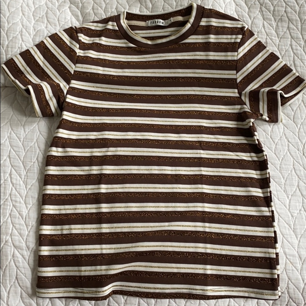 NWOT ribbed knit lurex stripe tee Need Supply